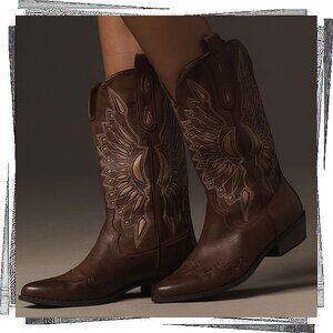NWT: “Bandera” Chocolate Brown Rustic Western Boots (7) by Matisse